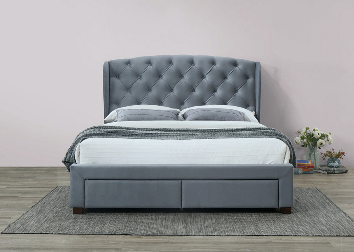 Hope Storage King Bed - Grey
