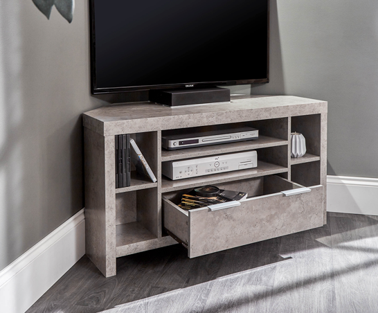 Bloc Corner TV Unit Concrete