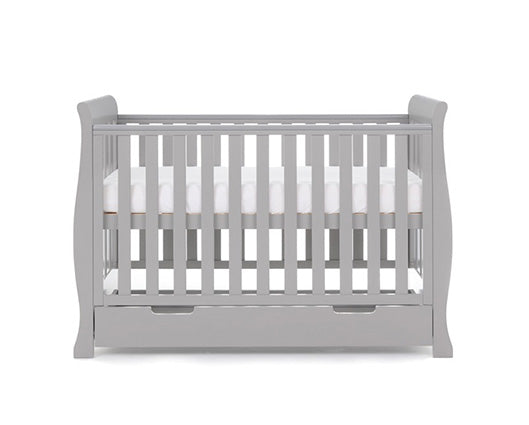 Stamford Mini Cot Bed + Moisture Mangment Mattress - Warm Grey