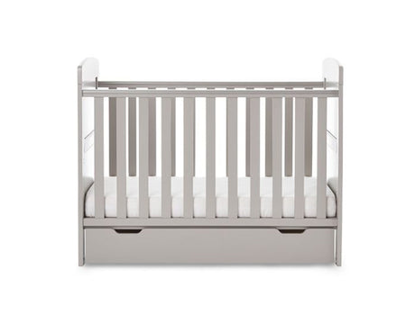 Grace Mini Cot Bed & Under Drawer - Warm Grey