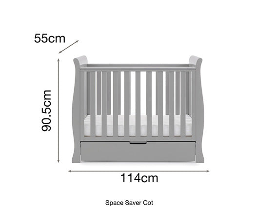 Stamford Space Saver Cot - Warm Grey