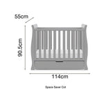 Stamford Space Saver Cot - Warm Grey