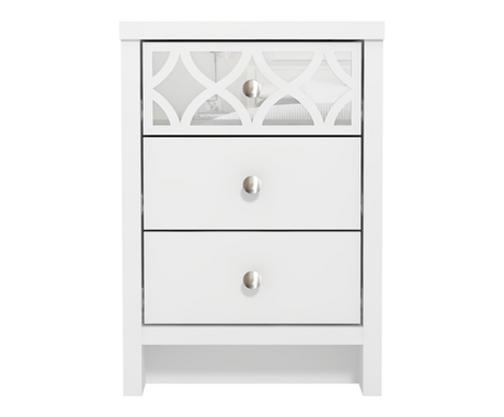 Arianna 3 Drawer Bedside Table White