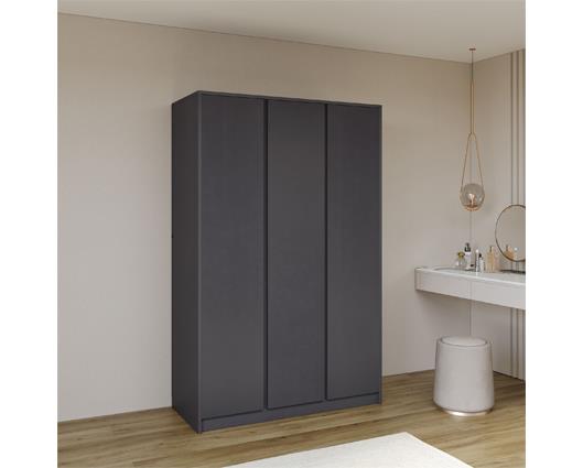 MALVERN 3 DOOR WARDROBE - GREY