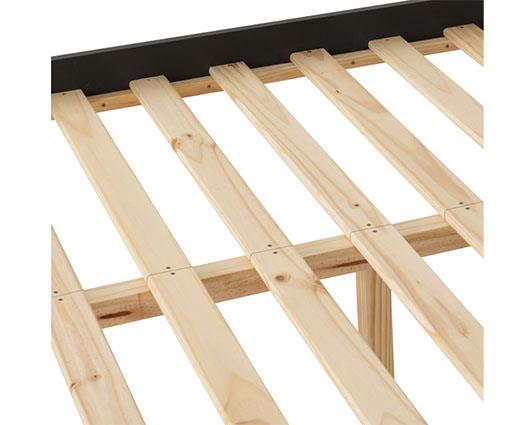MONACO 5' LOW END BED - DARK GREY/OAK EFFECT