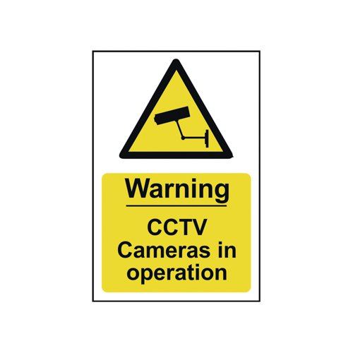 Spectrum Industrial Warning CCTV Cameras In Op S&#47;A PVC Sign 200x300mm 1311