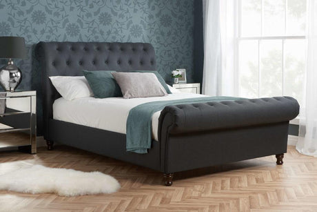 Castello Double Bed - Charcoal