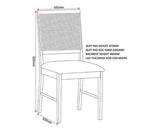 ELLIS DINING CHAIR (X2 PER BOX) - OAK EFFECT/GREY FABRIC