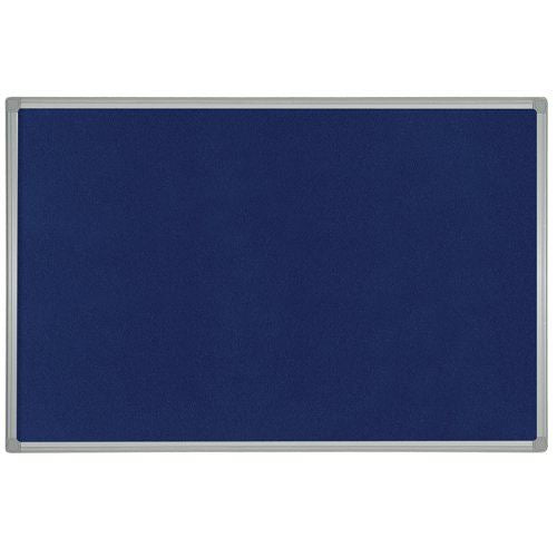 Bi-Office Aluminium Trim Felt Notice Board 900x600mm Blue FB0743186