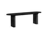Axel Fluted Dining Bench - Black