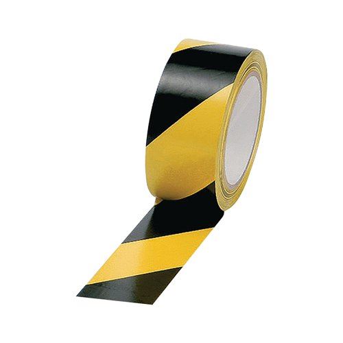 Vinyl Tape Hazard Yellow&#47;Black 50mmx33m (Pack of 6) PVC-50-33-HAZYB