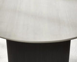 Bolivia Oval Dining Table White & Black