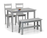 SET OF KOBE TABLE, BENCH & 2 CHAIRS