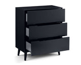 ALICIA 3 DRAWER CHEST - ANTHRACITE
