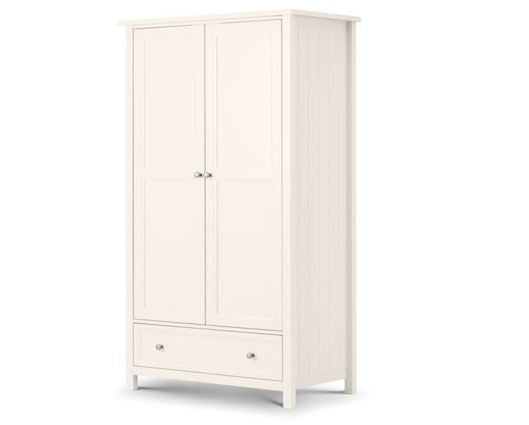 MAINE 2 DOOR COMBINATION WARDROBE - SURF WHITE