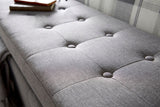 Verona ottoman bench grey fabric