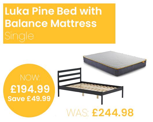 Luka Bed with SleepSoul Balance Mattress - Single