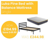 Luka Bed with SleepSoul Balance Mattress - Single