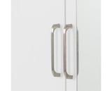 DAKOTA 2 DOOR 1 DRAWER MIRRORED WARDROBE - WHITE