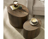 Toba Oval Nest of Tables Walnut