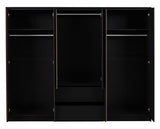 MALVERN 6 DOOR 2 DRAWER WARDROBE - BLACK