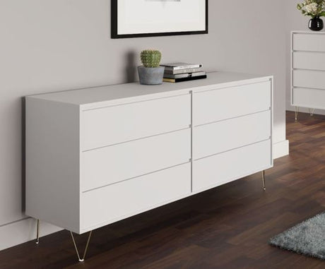 Monaco 6 Drawer Chest in White