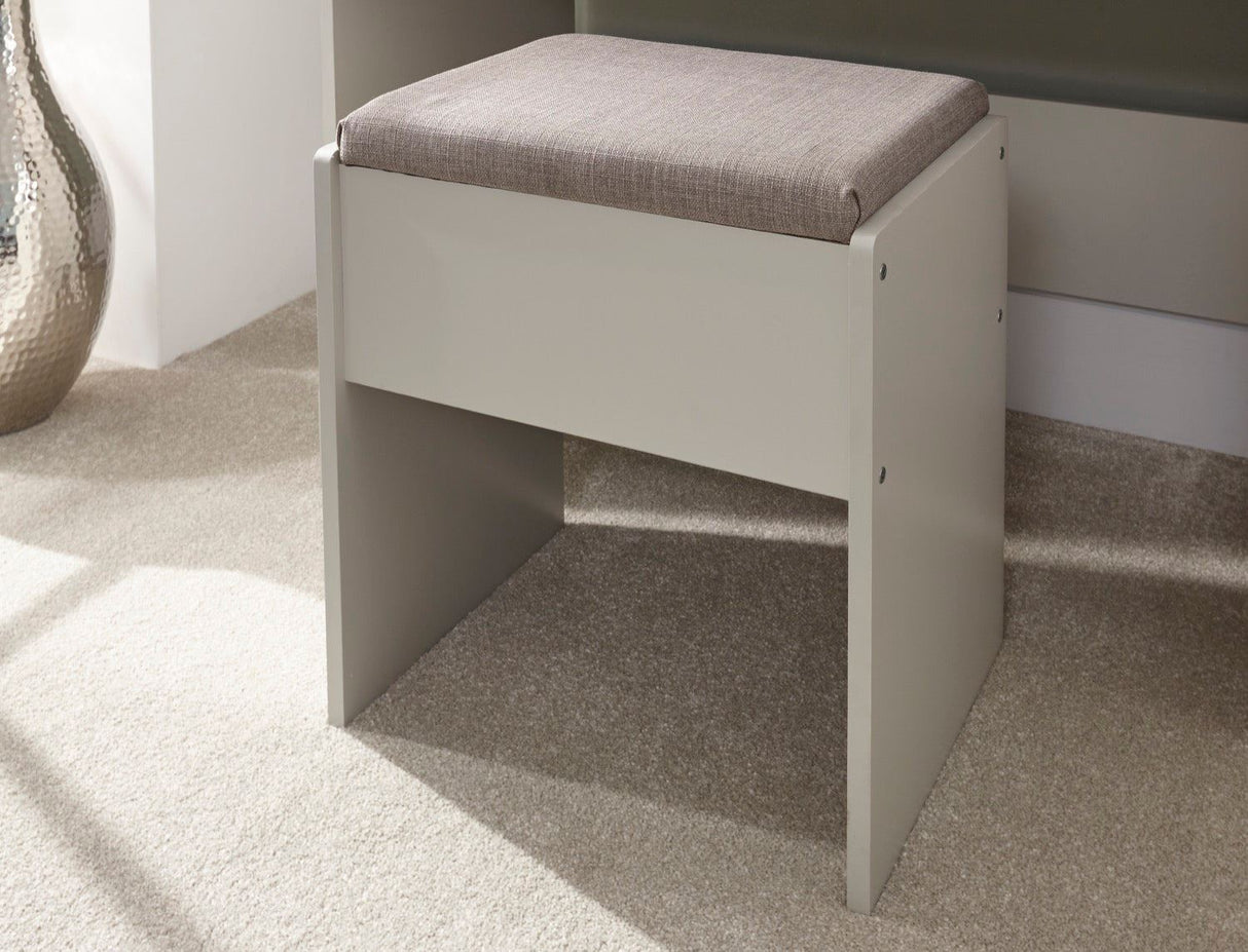 kendal dressing table with stool grey