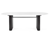 Bolivia Oval Dining Table White & Black