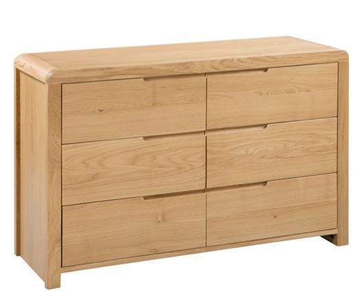 CURVE 6 DRAWER WIDE CHEST ASS