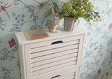 Bergen three tier shoe cabinet white