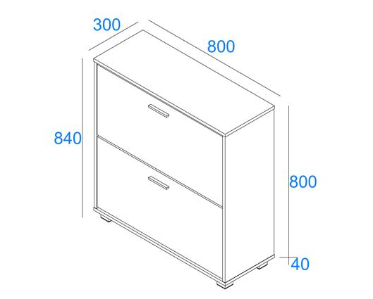 Lido 2 door shoe cabinet