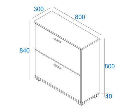 Lido 2 door shoe cabinet