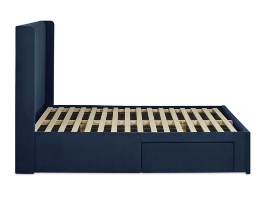 Leila Dual Storage Door Bed Royal Blue - King