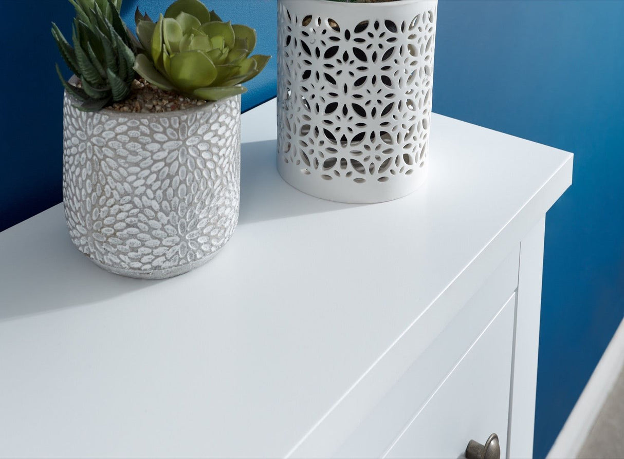 Deluxe two tier shoe cabinet white