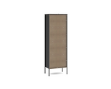 Opus 2 Drawer Bookcase- Walnut & Black