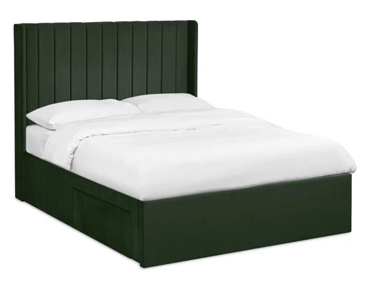 Leila Dual Storage Door Bed Bottle Green - Double