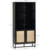 Padstow Tall Bookcase - Black