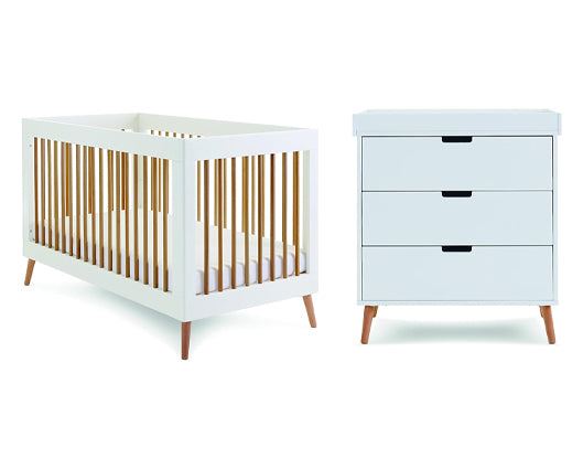 Maya 2 Piece Room Set - White with Natural