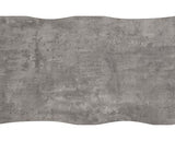 QUEBEC WAVE EDGE DINING SET (X4 CHAIRS) - CONCRETE EFFECT/GREY FAUX LEATHER