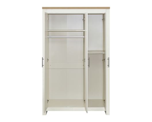 Highgate 3 Door Wardrobe-Cream