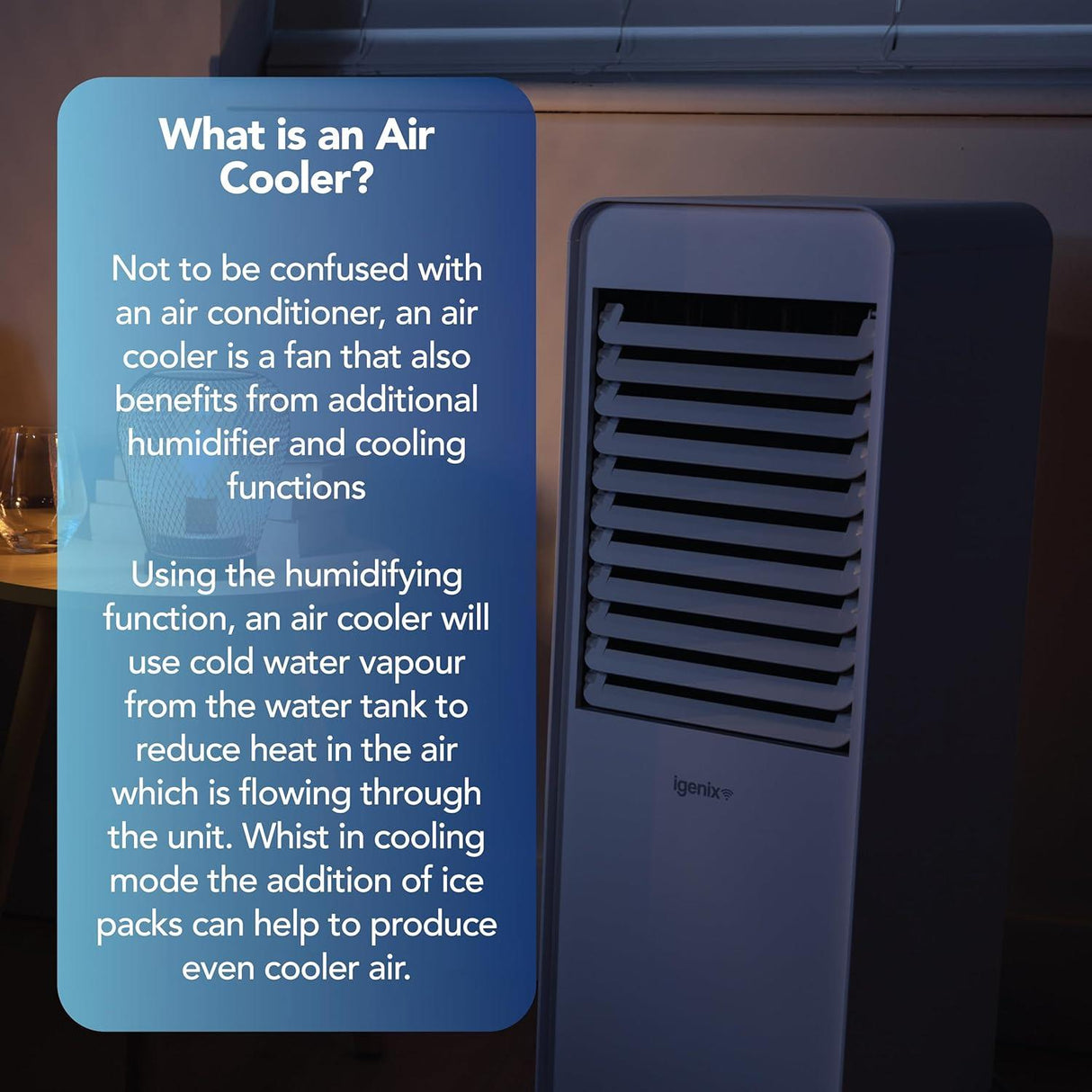 Igenix 10 Litre Smart Air Cooler White