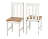 Ludlow 1+2 Dining Set - White/Oak Lacquer