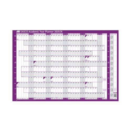 Sasco Academic Year Planner Unmounted 2025-26 SY1075425