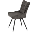 LEWIS SWIVEL DINING CHAIR (X2 PER BOX) - GREY FABRIC