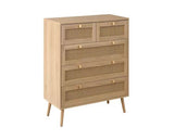 Croxley 5 Drawer Rattan Chest