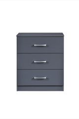 Highbury 3 Drawer Chest - Dark Grey
