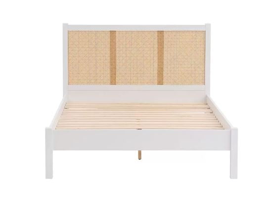 Croxley Rattan Double Bed - White
