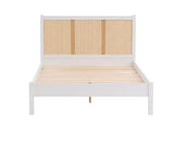 Croxley Rattan Double Bed - White