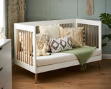 Maya Cot Bed - White with Natural