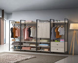 Zahra 4 Piece Bedroom Furniture Set Open Wardrobes